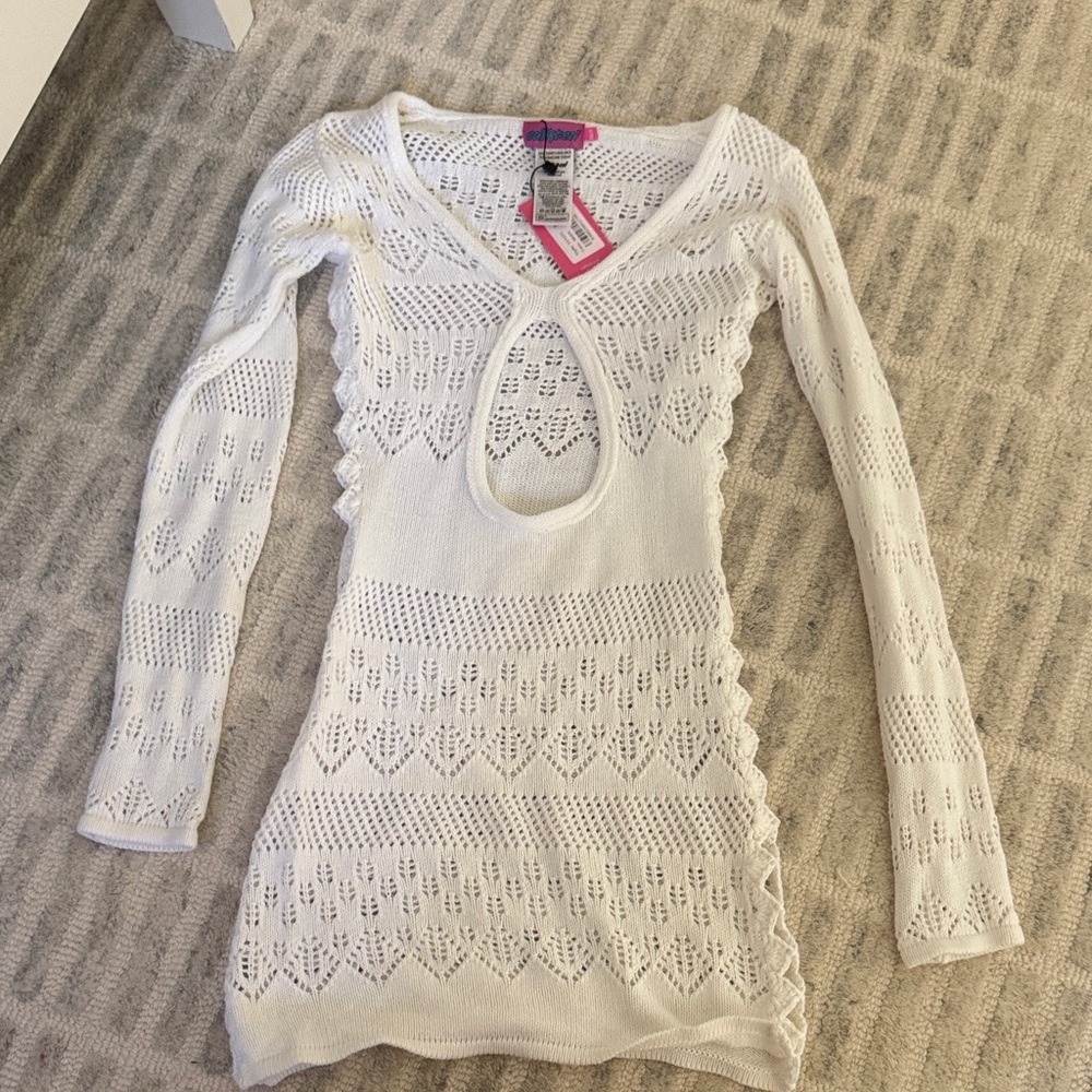 Edikted White Knit Dress